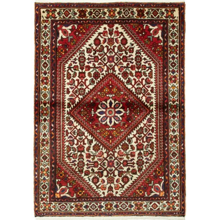 Tappeto Hamadan Persia marrone giallo 108x150