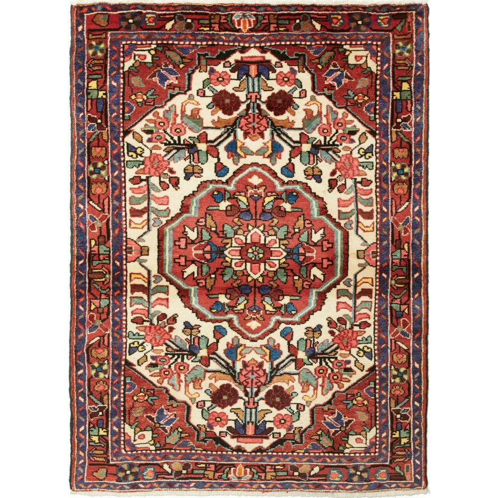 Tappeto Hamadan Persia marrone grigio 106x147 Tappeto Hamadan Persia marrone grigio 106x147