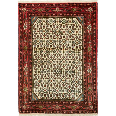 Tappeto Hamadan Persia marrone giallo 104x148