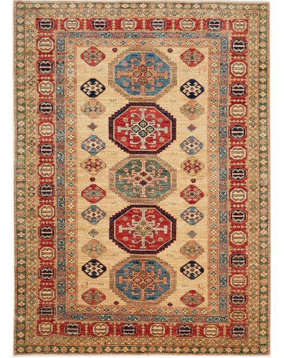 Tappeto Kazak Fine Pakistan marrone grigio 172x238