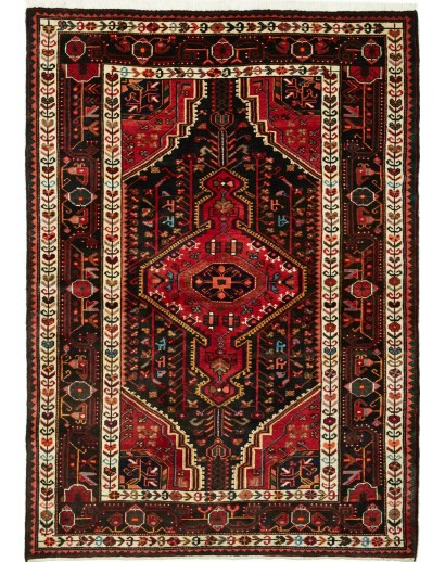 Tappeto Hamadan Persia blu marrone 121x174