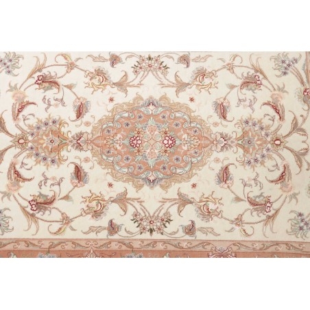 Tappeto Tabriz 70 Raj Persia giallo marrone 85x324