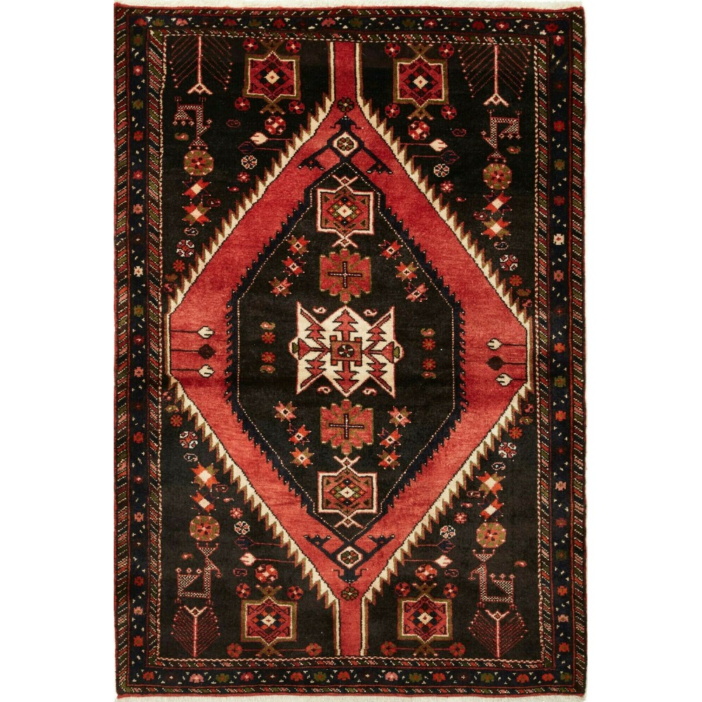 Tappeto Hamadan Persia rosso marrone 118x173 Tappeto Hamadan Persia rosso marrone 118x173