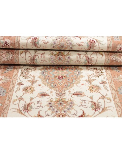 Tappeto Tabriz 70 Raj Persia giallo marrone 85x324