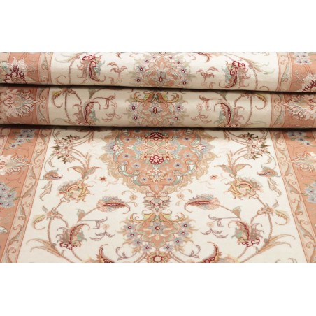 Tappeto Tabriz 70 Raj Persia giallo marrone 85x324