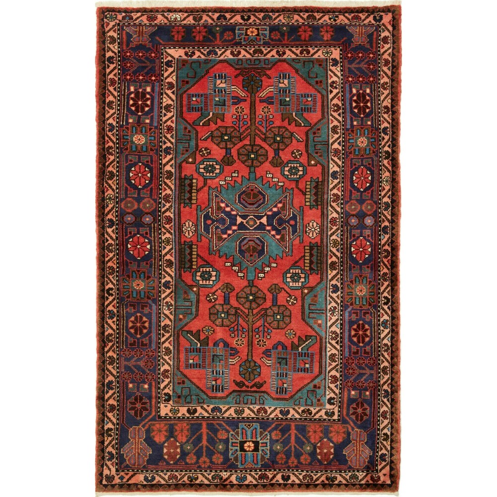 Tappeto Hamadan Persia grigio rosso 117x186 Tappeto Hamadan Persia grigio rosso 117x186