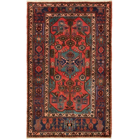 Tappeto Hamadan Persia grigio rosso 117x186