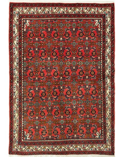 Tappeto Hamadan Persia marrone blu 101x150