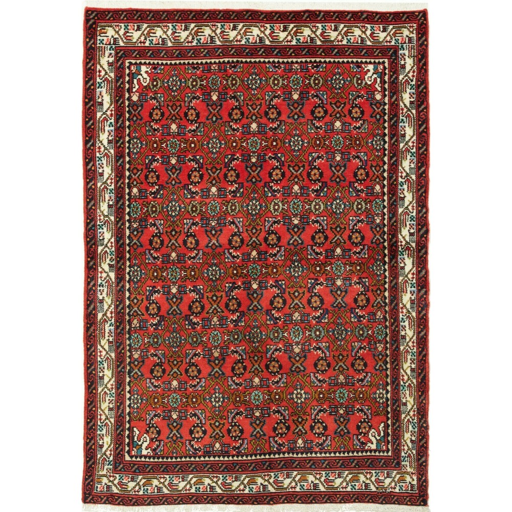 Tappeto Hamadan Persia marrone blu 101x150 Tappeto Hamadan Persia marrone blu 101x150
