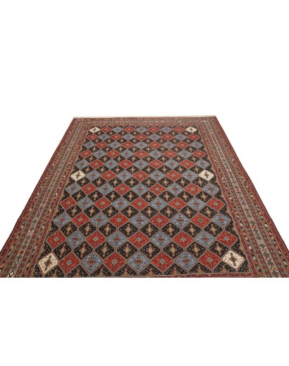 Tappeto Souzani Kilim Persia azzurro giallo 201x292