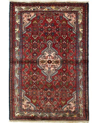 Tappeto Hamadan Persia grigio marrone 101x144