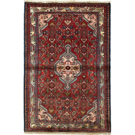 Tappeto Hamadan Persia grigio marrone 101x144