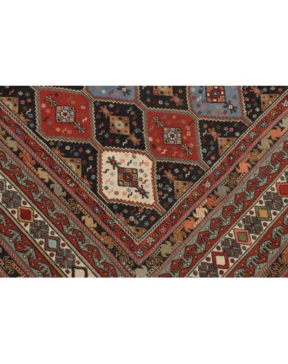 Tappeto Souzani Kilim Persia azzurro giallo 201x292