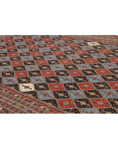 Tappeto Souzani Kilim Persia azzurro giallo 201x292