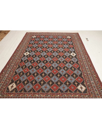 Tappeto Souzani Kilim Persia azzurro giallo 201x292