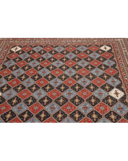 Tappeto Souzani Kilim Persia azzurro giallo 201x292