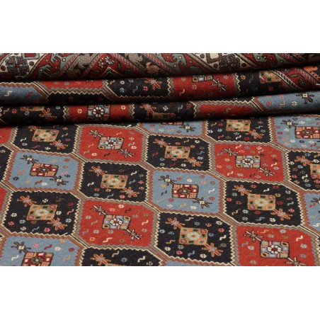 Tappeto Souzani Kilim Persia azzurro giallo 201x292
