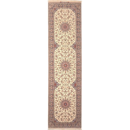 Tappeto Isfahan Persia marrone verde 79x315