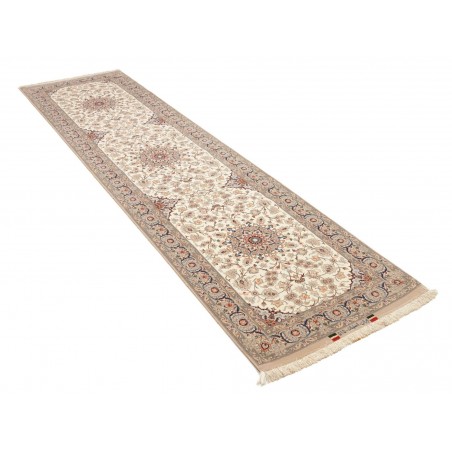 Tappeto Isfahan Persia marrone verde 79x315