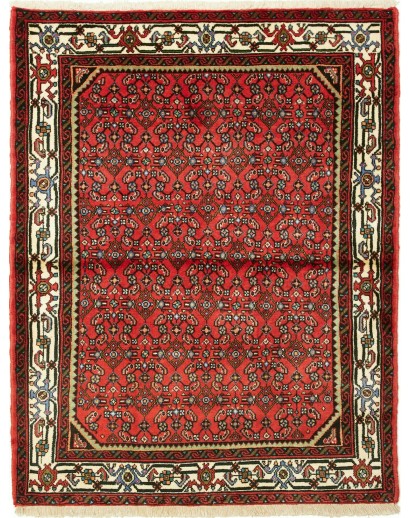 Tappeto Hamadan Persia marrone blu 112x141