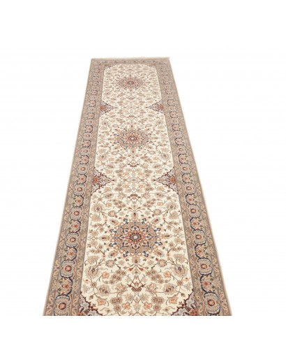 Tappeto Isfahan Persia marrone verde 79x315