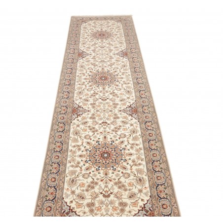 Tappeto Isfahan Persia marrone verde 79x315