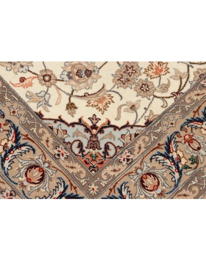 Tappeto Isfahan Persia marrone verde 79x315
