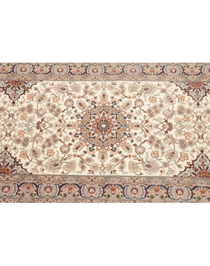 Tappeto Isfahan Persia marrone verde 79x315