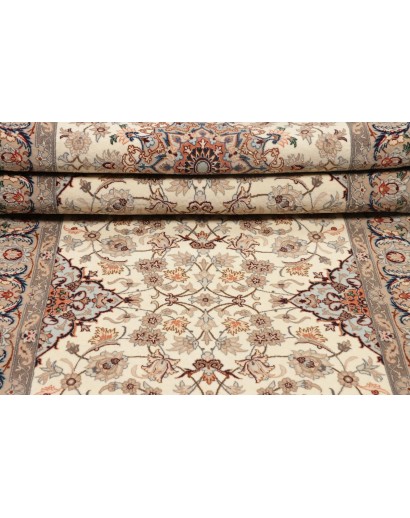 Tappeto Isfahan Persia marrone verde 79x315