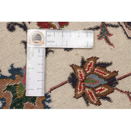 Tappeto Tabriz 50 Raj Persia bianco marrone 150x150