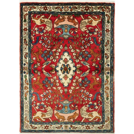 Tappeto Hamadan Persia marrone giallo 110x154