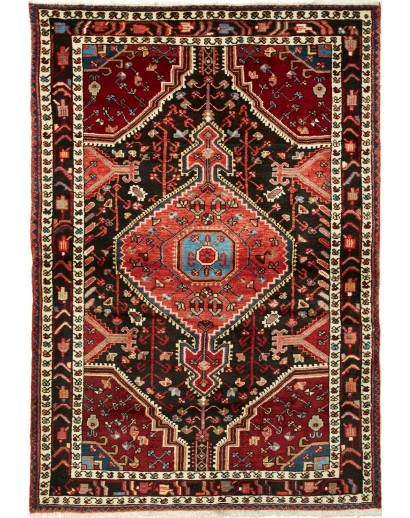 Tappeto Hamadan Persia grigio giallo 114x165