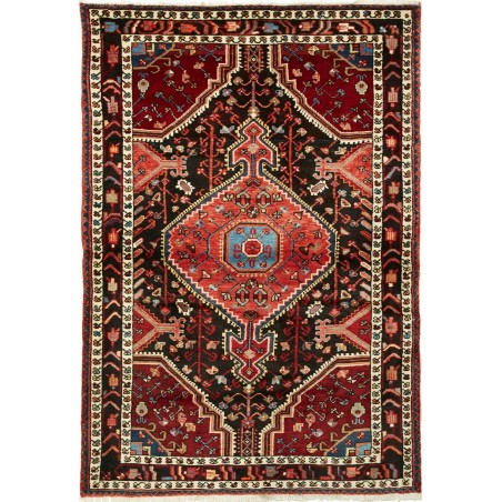 Tappeto Hamadan Persia grigio giallo 114x165