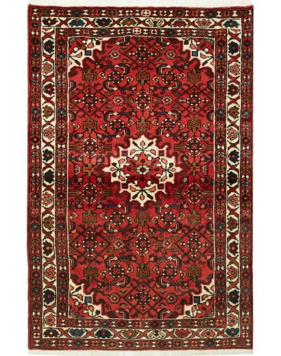 Tappeto Hamadan Persia marrone giallo 104x155
