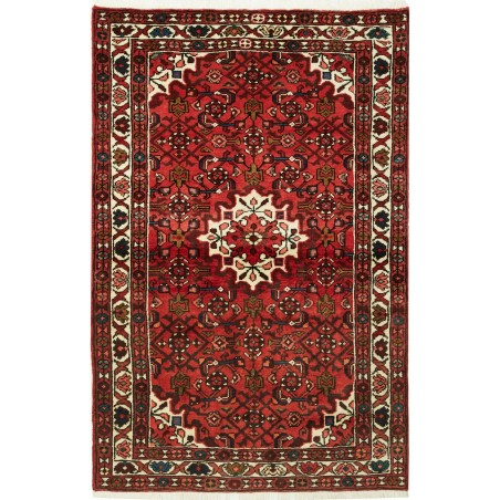 Tappeto Hamadan Persia marrone giallo 104x155
