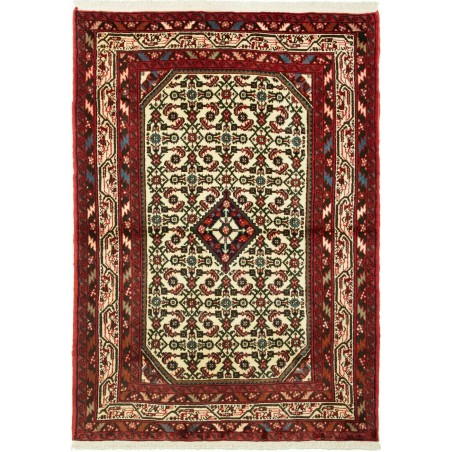 Tappeto Hamadan Persia marrone giallo 100x145