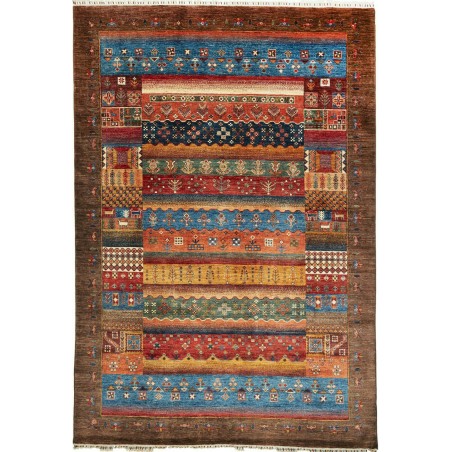 Tappeto Fun Collection Pakistan verde arancione 202x295