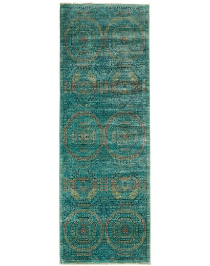 Tappeto Mamlouk Pakistan azzurro verde 77x217