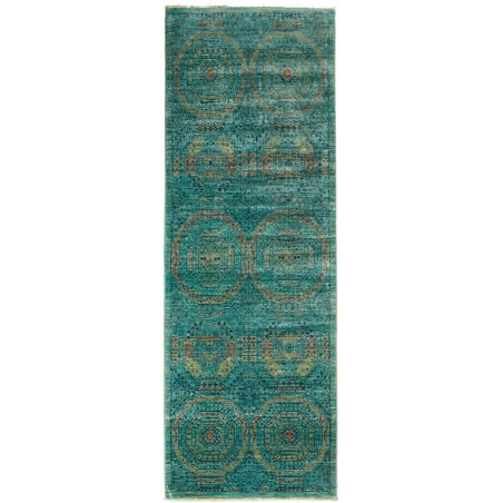 Tappeto Mamlouk Pakistan azzurro verde 77x217