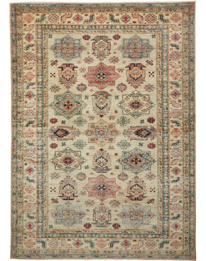 Tappeto Kazak Fine Pakistan marrone grigio 172x236