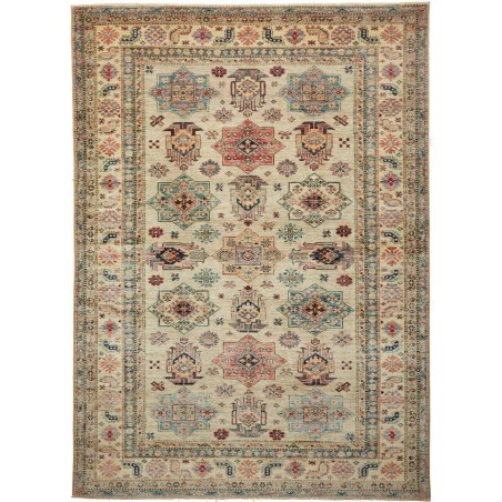 Tappeto Kazak Fine Pakistan marrone grigio 172x236