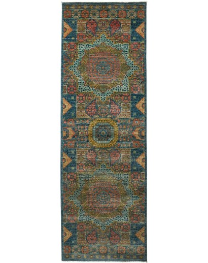Tappeto Mamlouk Pakistan azzurro grigio 82x255