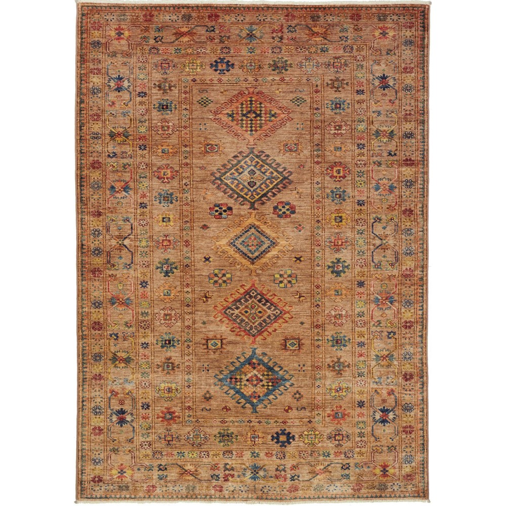 Tappeto Kazak Fine Pakistan arancione marrone 149x211 Tappeto Kazak Fine Pakistan arancione marrone 149x211