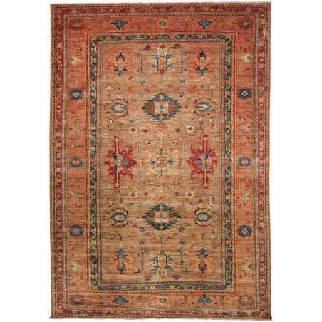 Tappeto Kazak Fine Pakistan rosso arancione 207x297