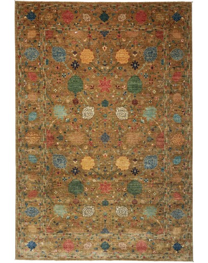 Tappeto Shahi Fine Pakistan marrone giallo 207x302