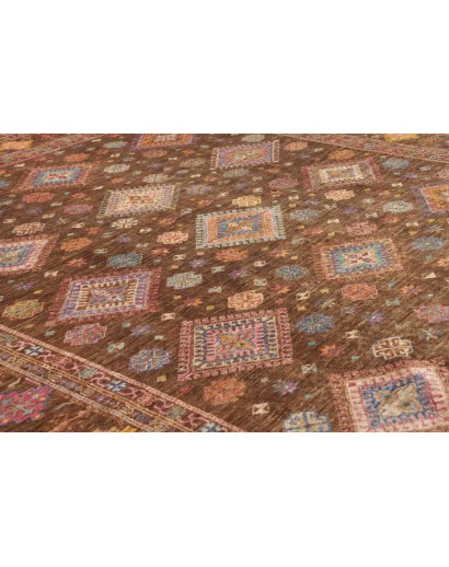 Tappeto Kazak Fine Pakistan azzurro marrone 241x313