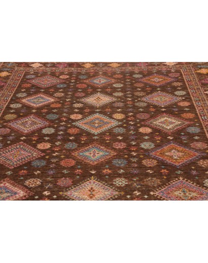Tappeto Kazak Fine Pakistan azzurro marrone 241x313