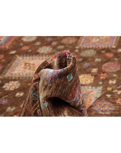 Tappeto Kazak Fine Pakistan azzurro marrone 241x313
