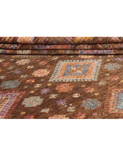 Tappeto Kazak Fine Pakistan azzurro marrone 241x313