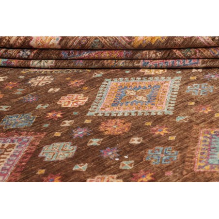 Tappeto Kazak Fine Pakistan azzurro marrone 241x313